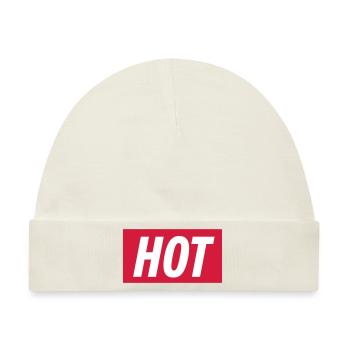 hot - Baby Premium Organic Mütze - Naturweiß - Vorne