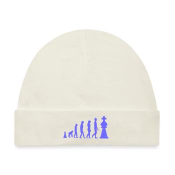 Chess Evolution Schach Lustig - Baby Premium Organic Mütze - Naturweiß - Vorne
