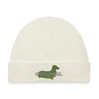 Grasdaggl typisch schwäbisches Schempfword - Baby Premium Organic Mütze - Naturweiß - Vorne