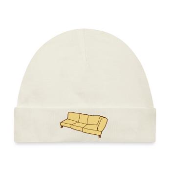 Sofa Clipart Design - Baby Premium Organic Mütze - Naturweiß - Vorne