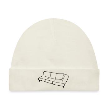 Clipart Design Sofa - Baby Premium Organic Mütze - Naturweiß - Vorne