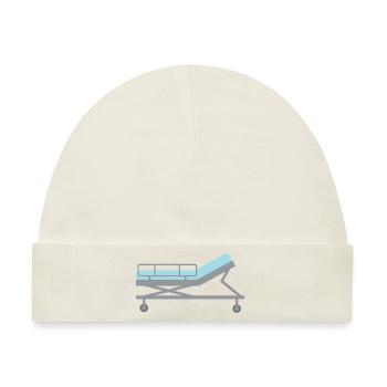 Krankenhaus Bett - Baby Premium Organic Mütze - Naturweiß - Vorne