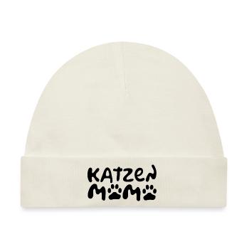 Katzenmama - Baby Premium Organic Mütze - Naturweiß - Vorne