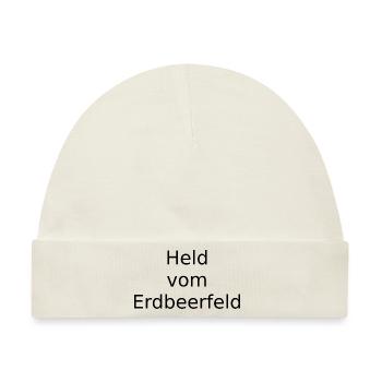 Held vom Erdbeerfeld - Baby Premium Organic Mütze - Naturweiß - Vorne