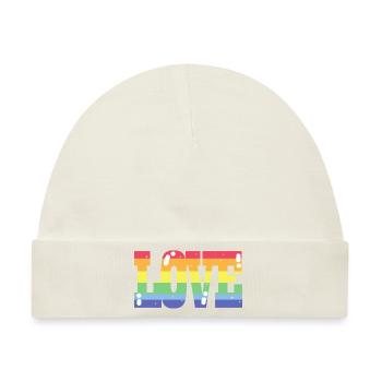 Pride Love Regenbogenfahne - Baby Premium Organic Mütze - Naturweiß - Vorne
