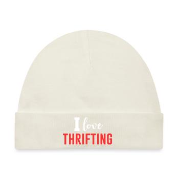 Lustige Thriftshopping Ich liebe Thrifting Antike - Baby Premium Organic Mütze - Naturweiß - Vorne