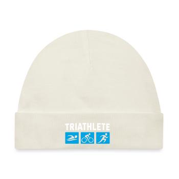 Triathlon Triathlete - Baby Premium Organic Mütze - Naturweiß - Vorne