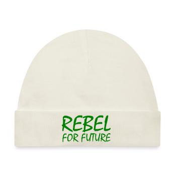Rebel for future - Baby Premium Organic Mütze - Naturweiß - Vorne