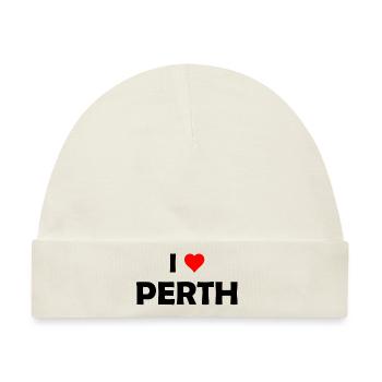 I love Perth - Australia - Australien - Aussie - Baby Premium Organic Mütze - Naturweiß - Vorne