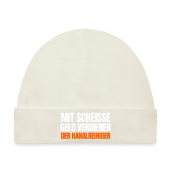 Kanalreiniger Abwasserspezialist Rohrreiniger - Baby Premium Organic Mütze - Naturweiß - Vorne