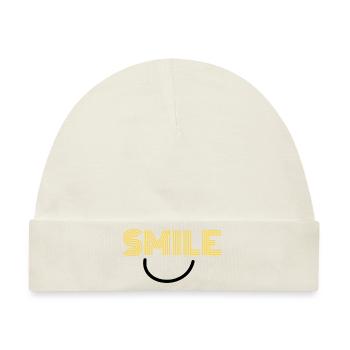 SMILE - Baby Premium Organic Mütze - Naturweiß - Vorne