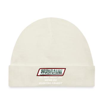 Hubraum - Du bist nicht Du wenn du elektro fährst - Baby Premium Organic Mütze - Naturweiß - Vorne