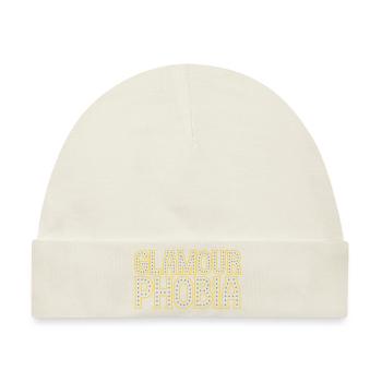 Farben änderbar | Glamourphobia Glamour Phobia - Baby Premium Organic Mütze - Naturweiß - Vorne