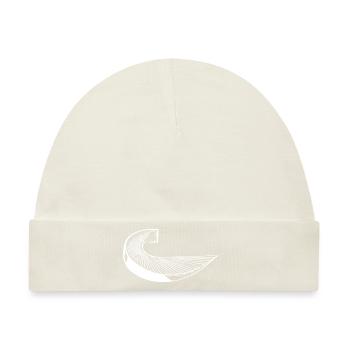 Geometrische Kurve Treppe - Baby Premium Organic Mütze - Naturweiß - Vorne