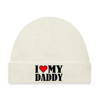I love my daddy - Baby Premium Organic Mütze - Naturweiß - Vorne