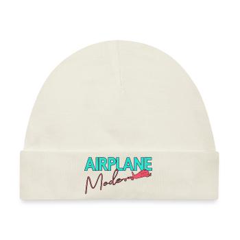 Flugzeug Pilot Fliegen Flugmodus An I Geschenk - Baby Premium Organic Mütze - Naturweiß - Vorne