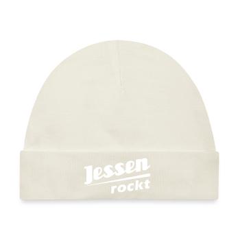 Jessen rockt - Textdesign mit Stadtnamen - Baby Premium Organic Mütze - Naturweiß - Vorne