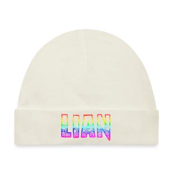lian rs regenbogen - Baby Premium Organic Mütze - Naturweiß - Vorne