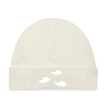 Symbol drei Vögel cartoon - Baby Premium Organic Mütze - Naturweiß - Vorne