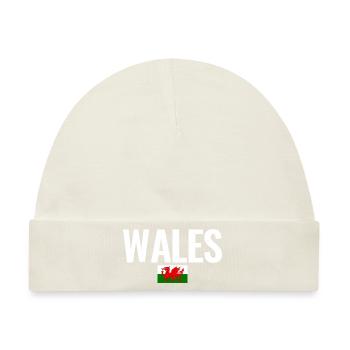 Wales Walisische Flagge Waliser - Baby Premium Organic Mütze - Naturweiß - Vorne