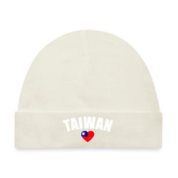 Taiwan Taiwanische Flagge Taiwanese - Baby Premium Organic Mütze - Naturweiß - Vorne