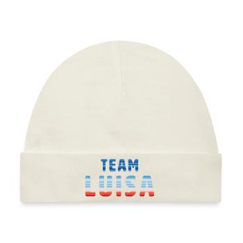 Team Luisa | Warming Stripes - Baby Premium Organic Mütze - Naturweiß - Vorne