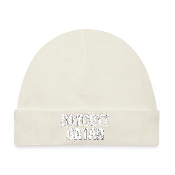 Boykott Katar Geschenk - Baby Premium Organic Mütze - Naturweiß - Vorne