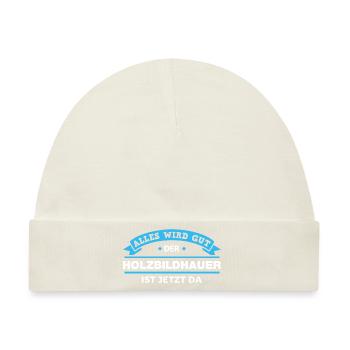 Holzbildhauer Design für stolze Handwerker - Baby Premium Organic Mütze - Naturweiß - Vorne