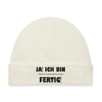 Ja fertig - Baby Premium Organic Mütze - Naturweiß - Vorne