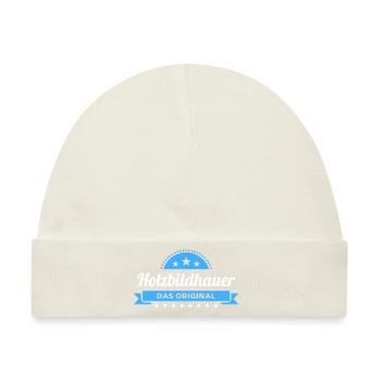 Holzbildhauer Design für stolze Handwerker - Baby Premium Organic Mütze - Naturweiß - Vorne