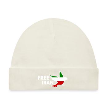 Free iran - Baby Premium Organic Mütze - Naturweiß - Vorne