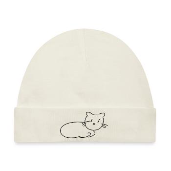 Tiere Symbol Katze tier - Baby Premium Organic Mütze - Naturweiß - Vorne
