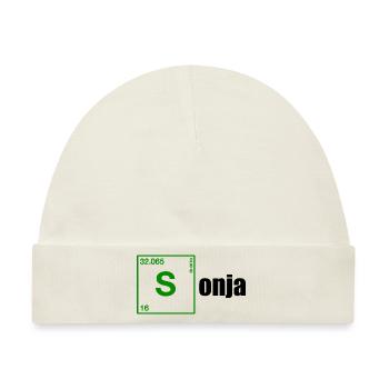 Sonja Geschenk black - Baby Premium Organic Mütze - Naturweiß - Vorne