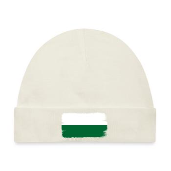 Sachsen Flagge Sächsische Fahne Ossi Urlaub SN - Baby Premium Organic Mütze - Naturweiß - Vorne
