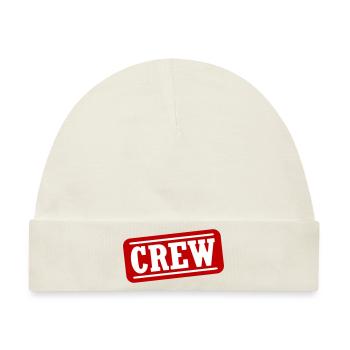 Crew Stempel - Baby Premium Organic Mütze - Naturweiß - Vorne