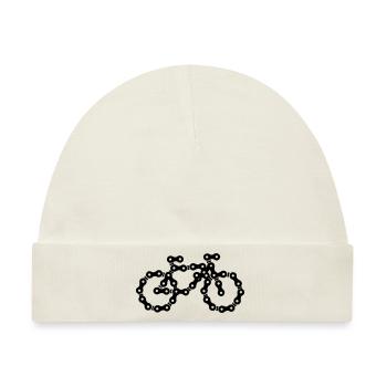bike - Baby Premium Organic Mütze - Naturweiß - Vorne