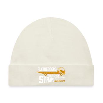Flatbedders Do It With Straps And Chains Tow Truck - Baby Premium Organic Mütze - Naturweiß - Vorne