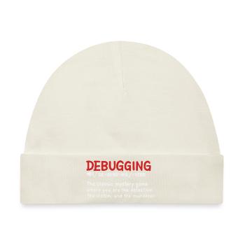 Debugging-Wörterbuch im Stil der Definition - Baby Premium Organic Mütze - Naturweiß - Vorne