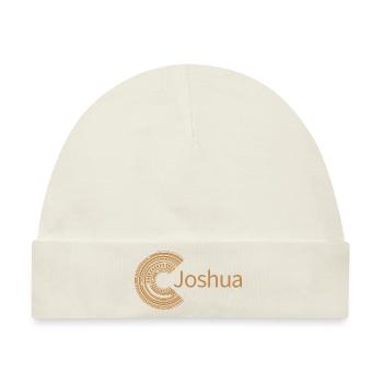 Für Joshua - Baby Premium Organic Mütze - Naturweiß - Vorne