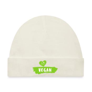 Bio vegan - Baby Premium Organic Mütze - Naturweiß - Vorne
