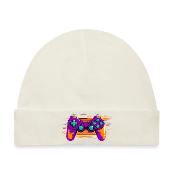 GAMEPAD - Baby Premium Organic Mütze - Naturweiß - Vorne