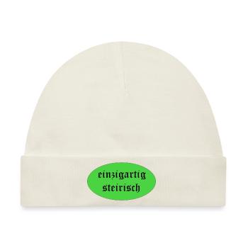 einzigartig steirisch - Baby Premium Organic Mütze - Naturweiß - Vorne