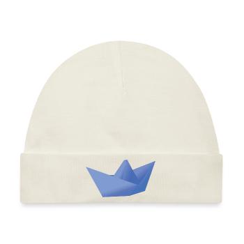 Origami Ship - Baby Premium Organic Mütze - Naturweiß - Vorne