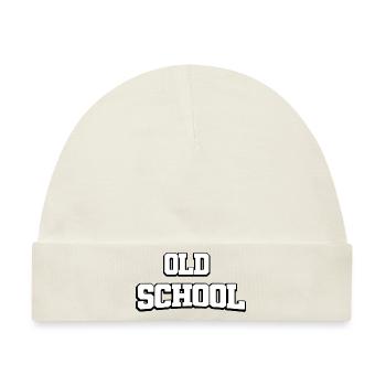 Old School Design - Baby Premium Organic Mütze - Naturweiß - Vorne