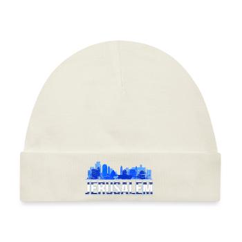 Israeli Jerusalem Geschenk Israel - Baby Premium Organic Mütze - Naturweiß - Vorne