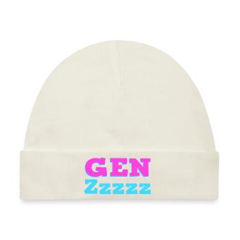 Gen Z Humor Schlafmütze - Baby Premium Organic Mütze - Naturweiß - Vorne
