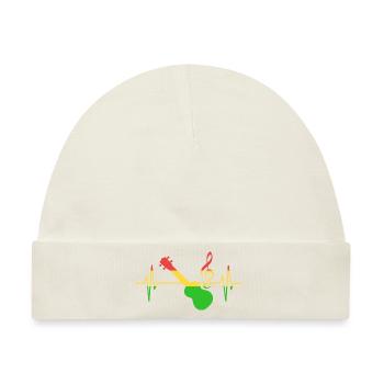 Reggae Music Pulse Musiker - Baby Premium Organic Mütze - Naturweiß - Vorne