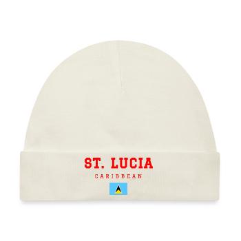 St. Lucia - Baby Premium Organic Mütze - Naturweiß - Vorne