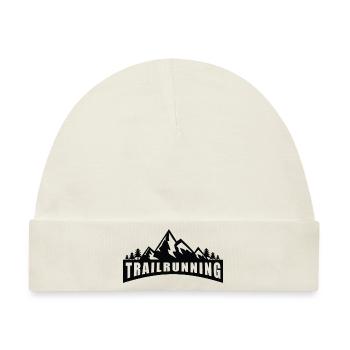 Trail Run Ultra Trail Running Berg Trekking Laufen - Baby Premium Organic Mütze - Naturweiß - Vorne
