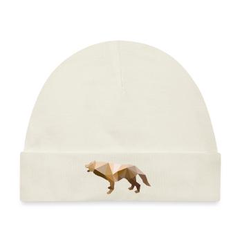 Wilder Wolf Polygon Wilde Tier Wandern Natur Seele - Baby Premium Organic Mütze - Naturweiß - Vorne